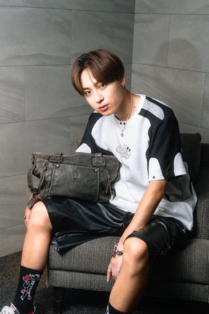 CRACK METAL LETHER TOTE BAG mukkun limited color ver.