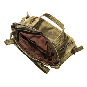 CRACK METAL LETHER TOTE BAG