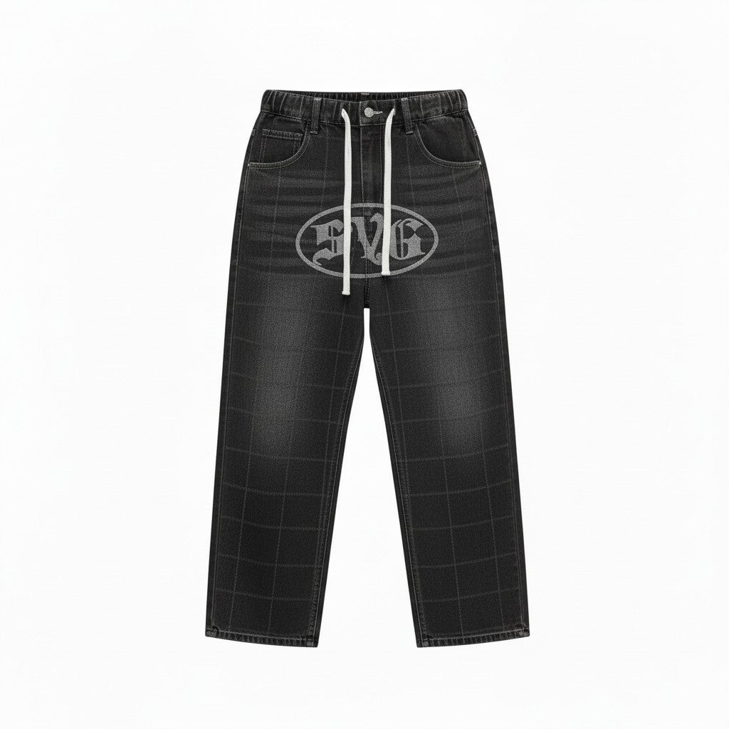 SVG NEEDLE PUNCH DENIMPANTS