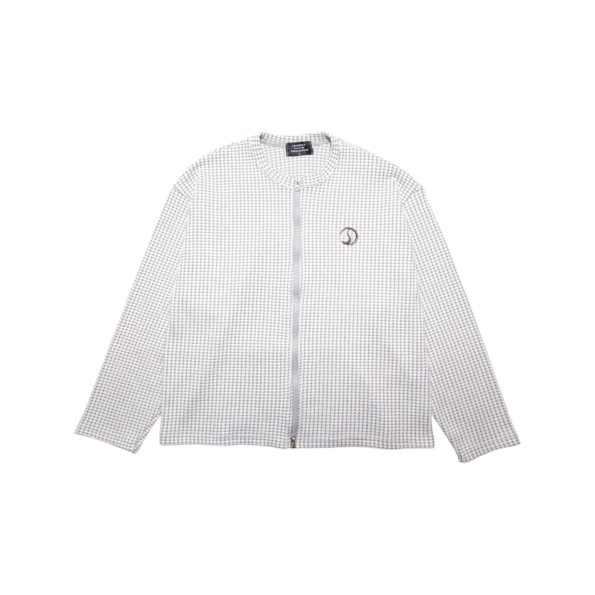 CRACK METAL KNIT ZIP