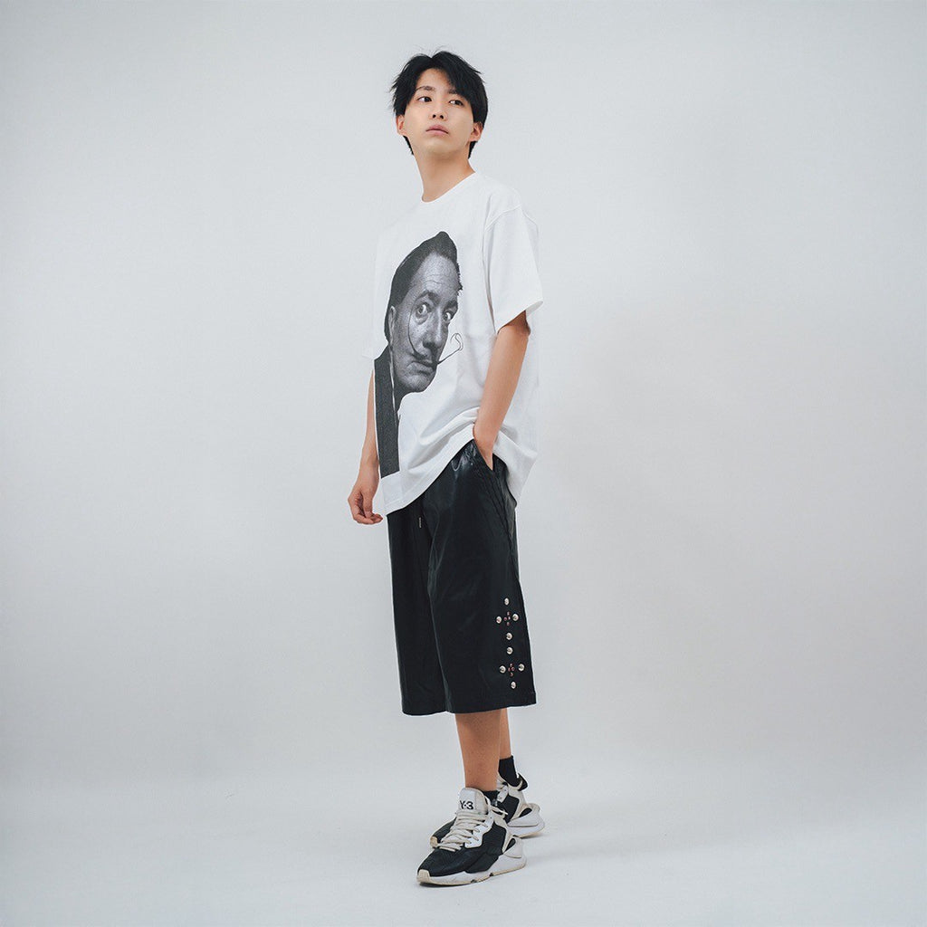 STUDS leather SHORTS