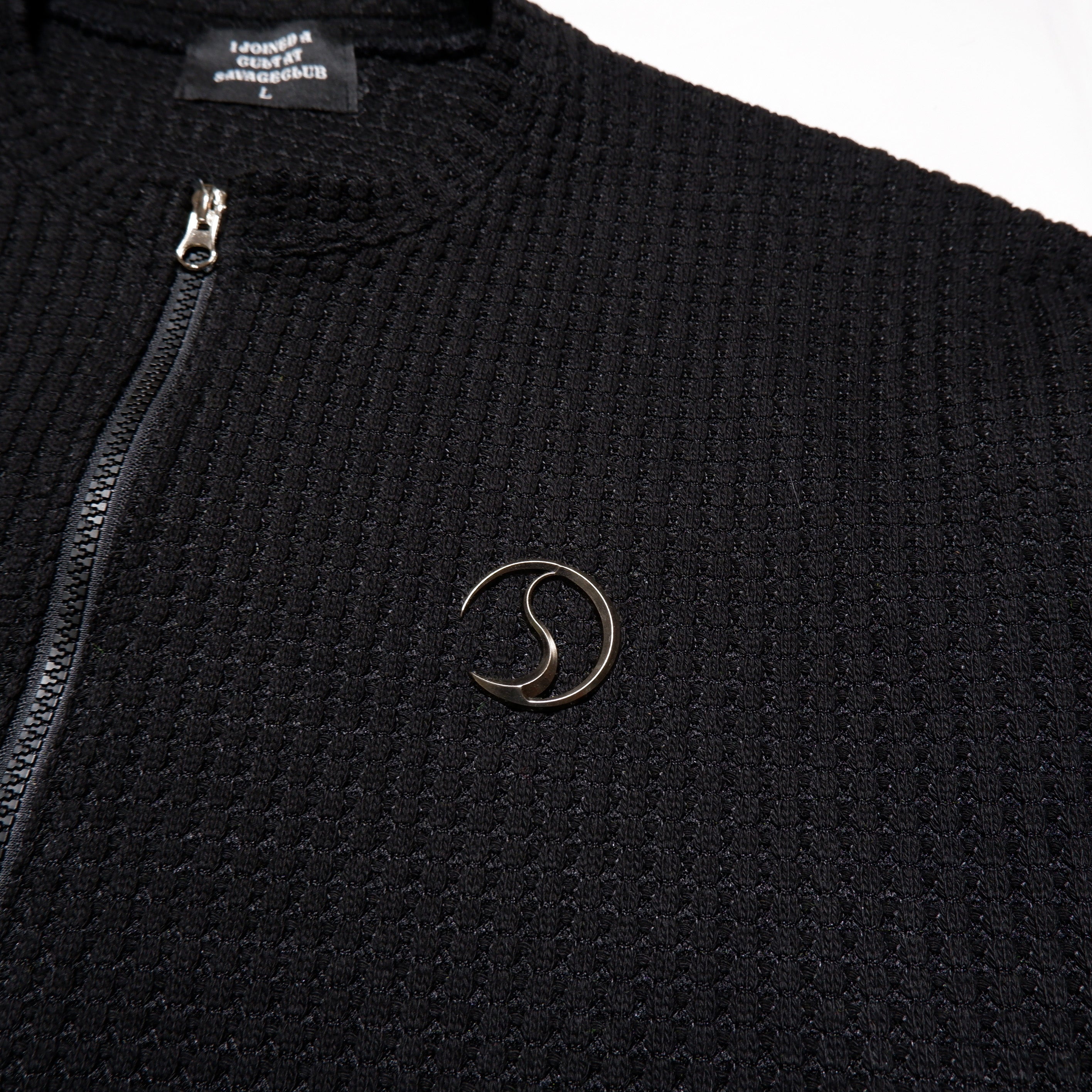 CRACK METAL KNIT ZIP