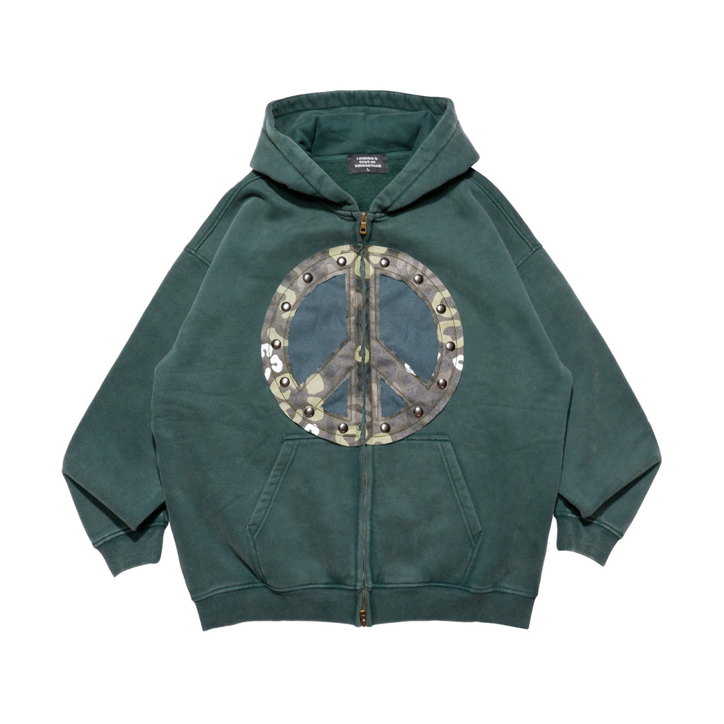 PEACE ZIP HOODIE