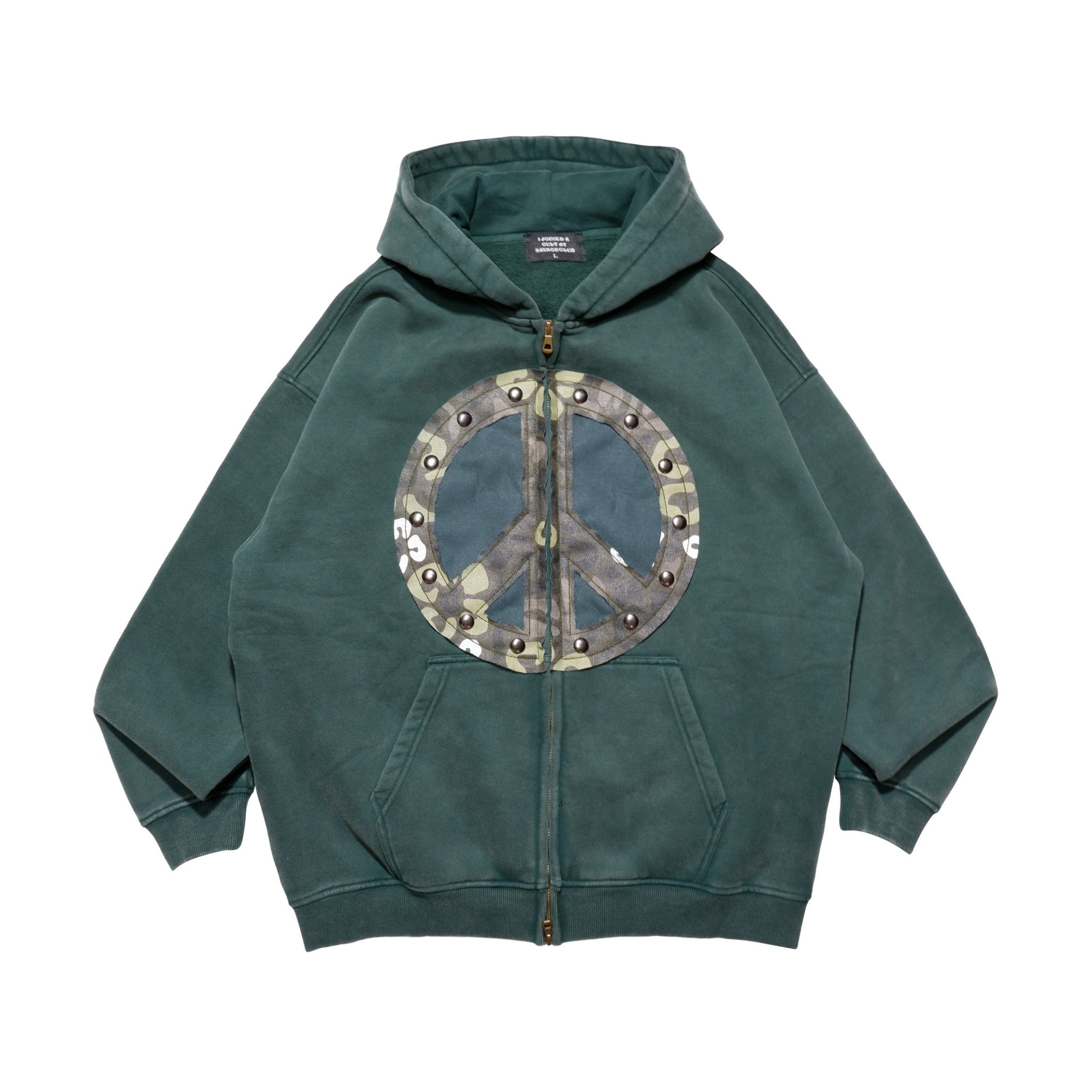 PEACE ZIP HOODIE