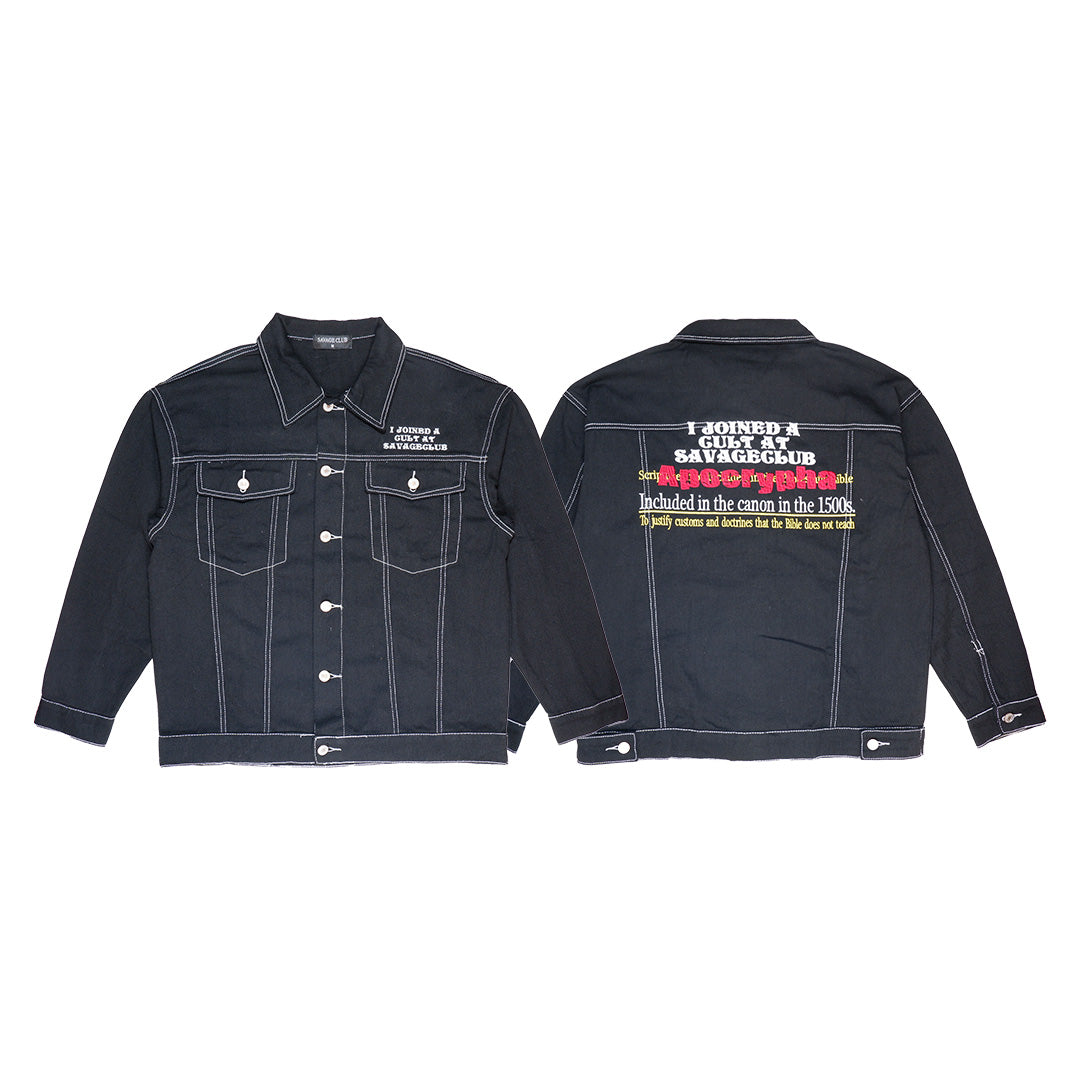 Apocrypha CULT DENIM JACKET – SAVAGE CLUB🤤