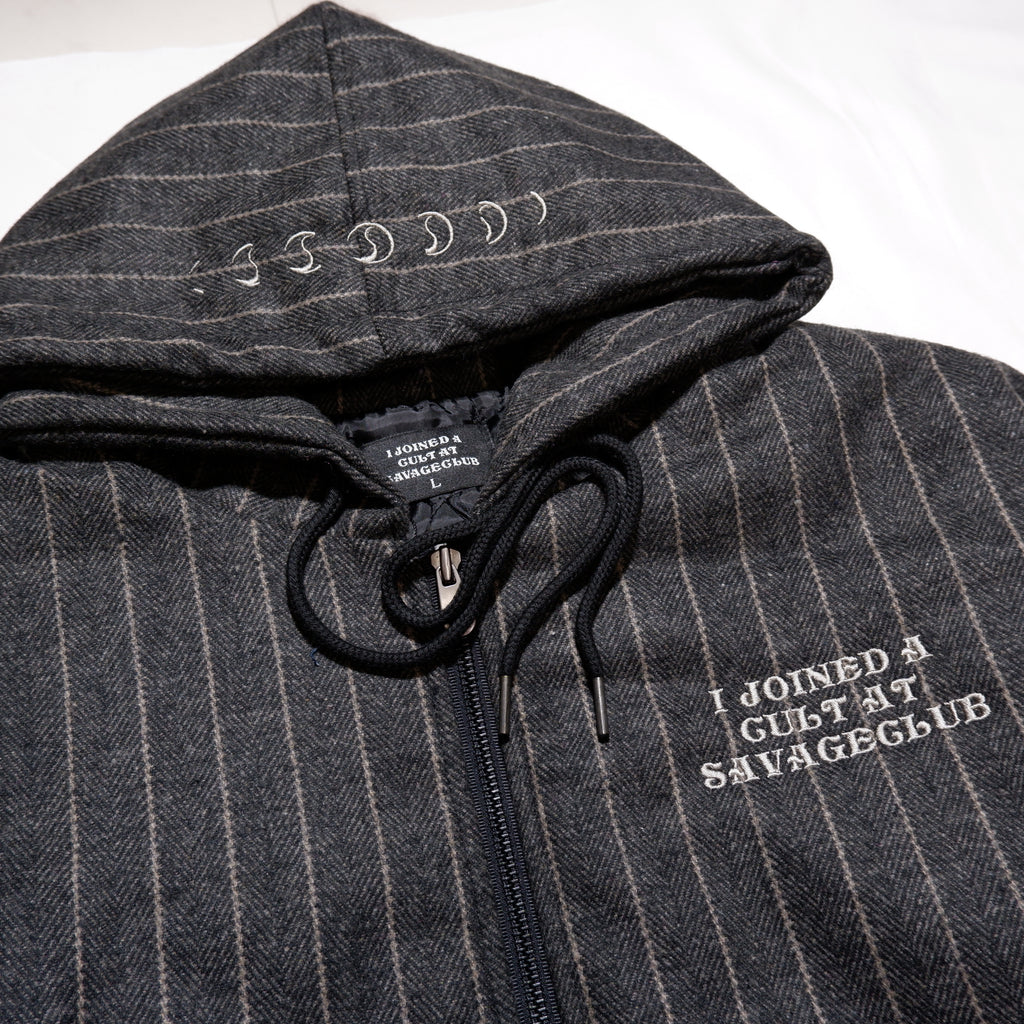 ASTRONOMY JESUS STRIPE ZIP HOODIE