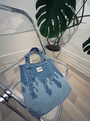 Fire denim tote bag blue