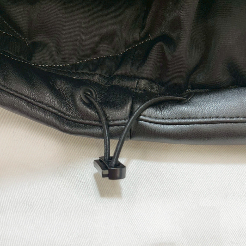 CRACK LEATHER DOWN VEST