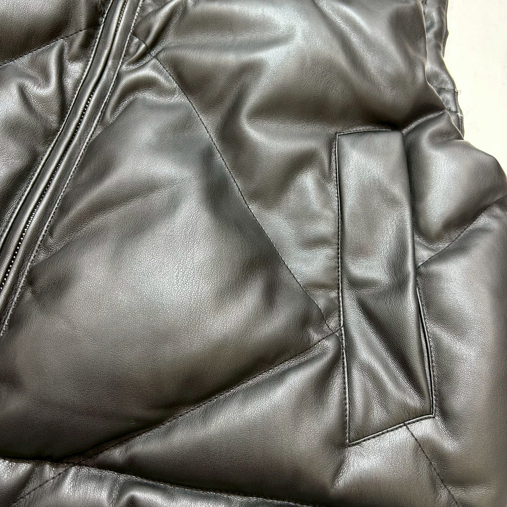 CRACK LEATHER DOWN VEST