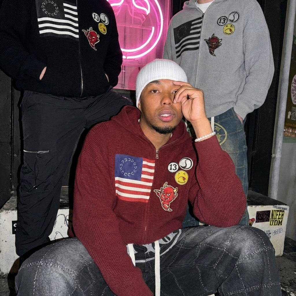 13 STATES KNIT ZIP HOODIE