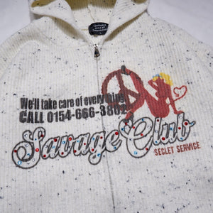 CALL SERVICE KNIT ZIP HOODIE