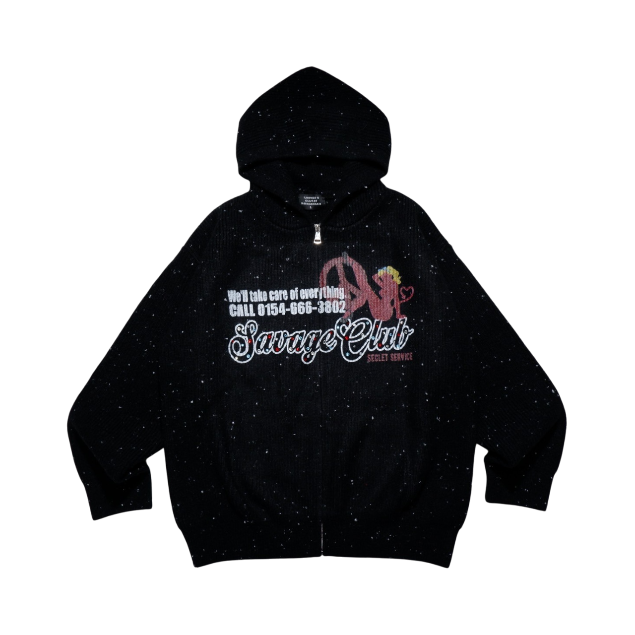 CALL SERVICE KNIT ZIP HOODIE