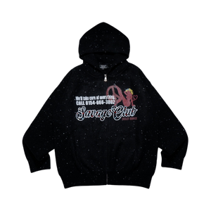 CALL SERVICE KNIT ZIP HOODIE