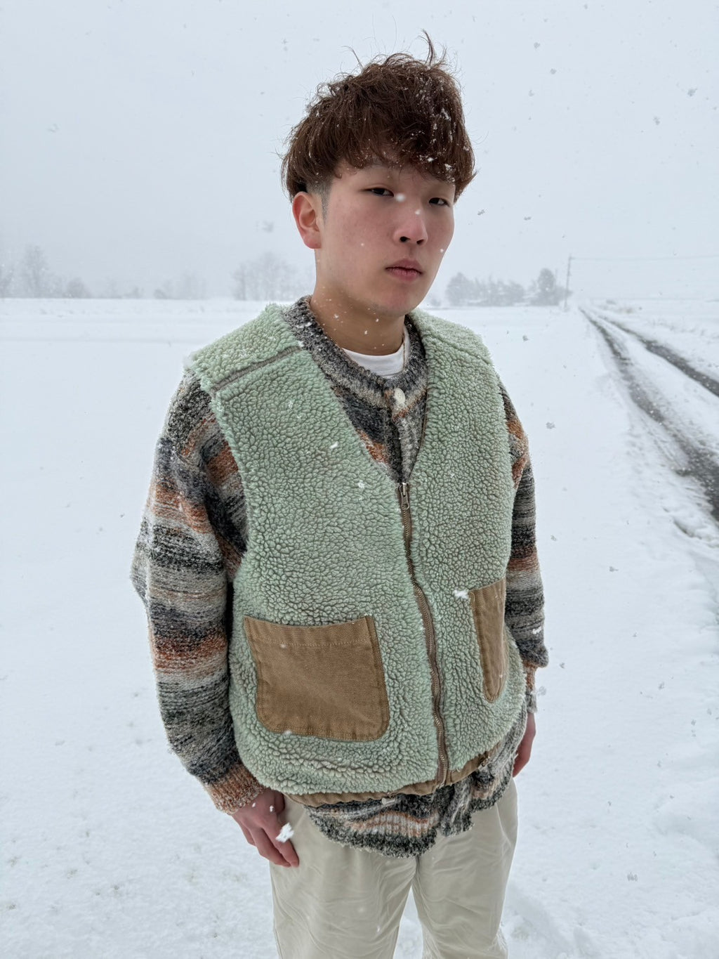 WHF reversible DUCK BOA VEST