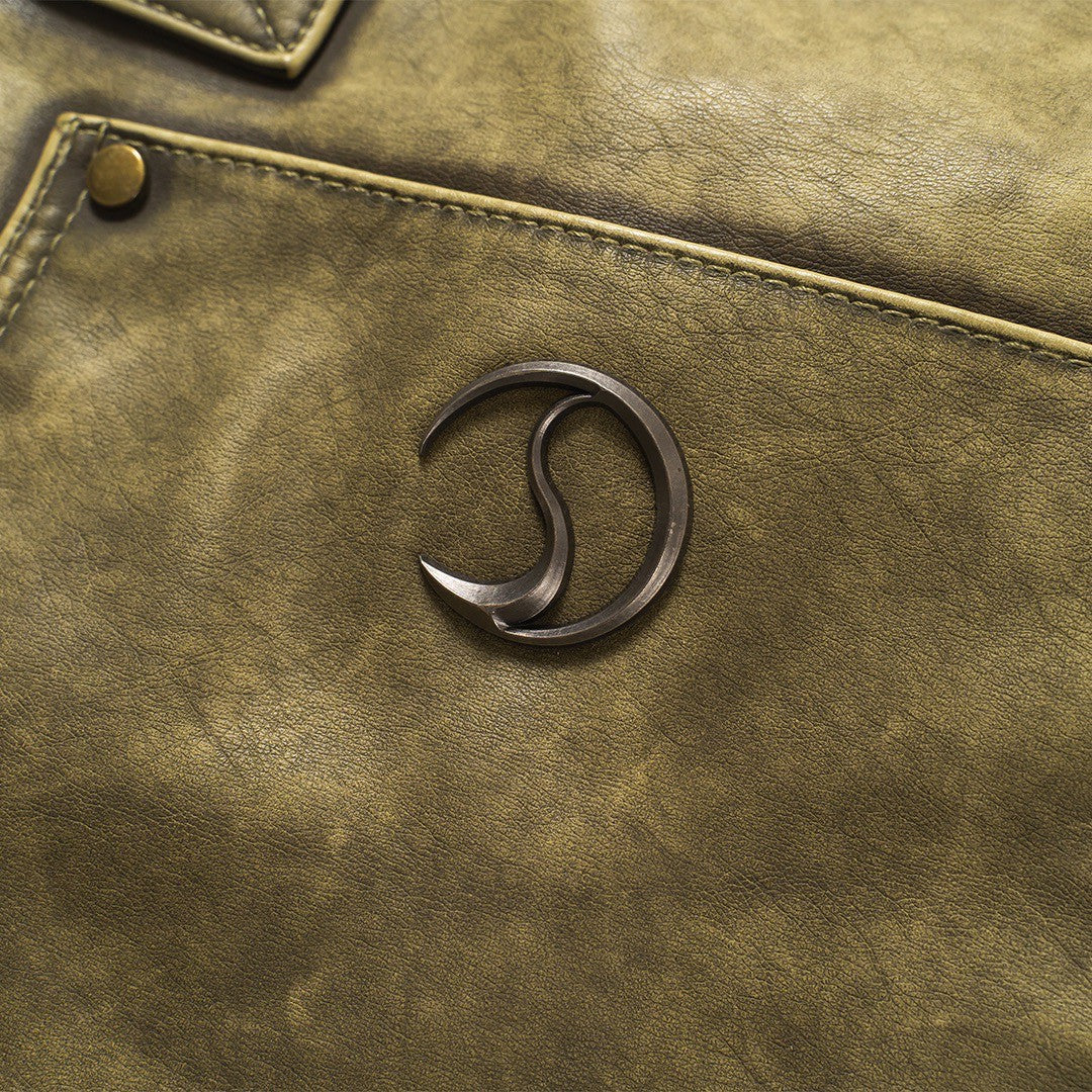 CRACK METAL LETHER TOTE BAG