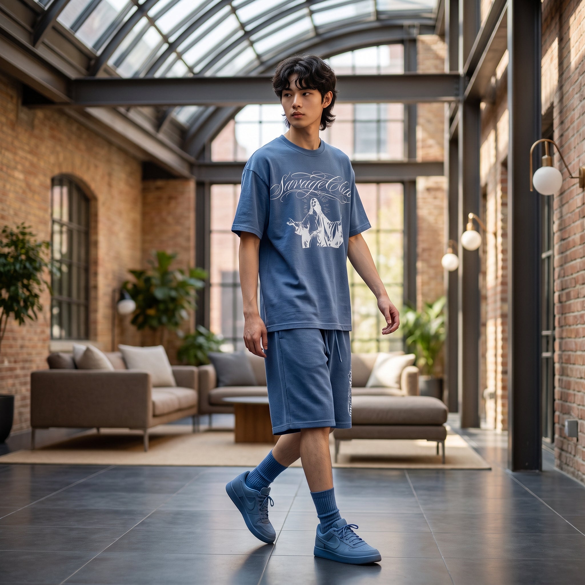JESUS LETTERING WAFFLE TEE