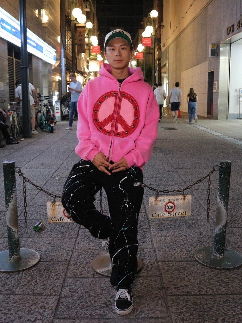 PEACE ZIP HOODIE