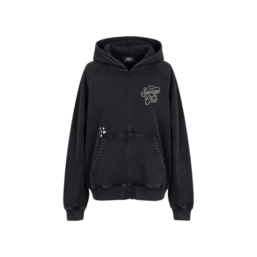 ROPE STUDS ZIP HOODIE