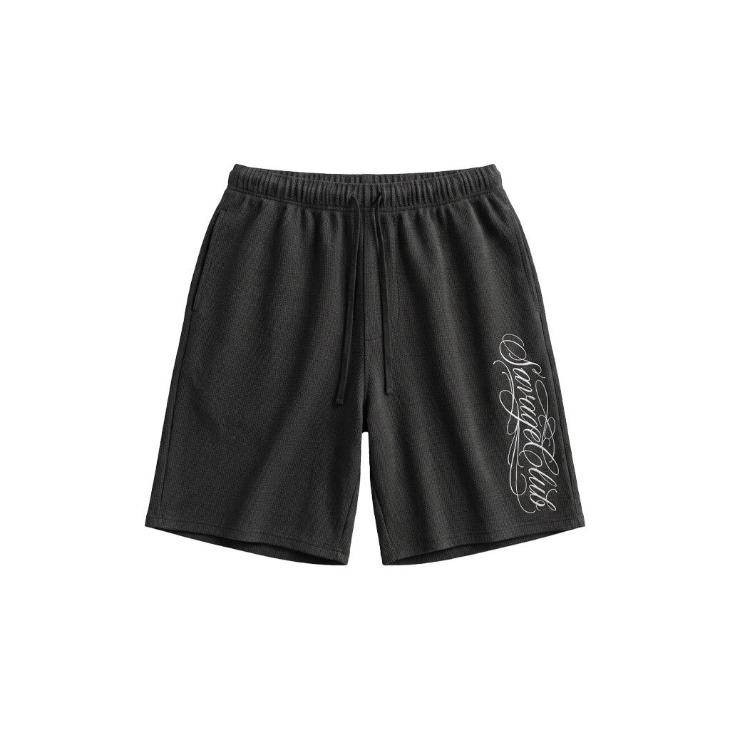 JESUS LETTERING WAFFLE SHORTS