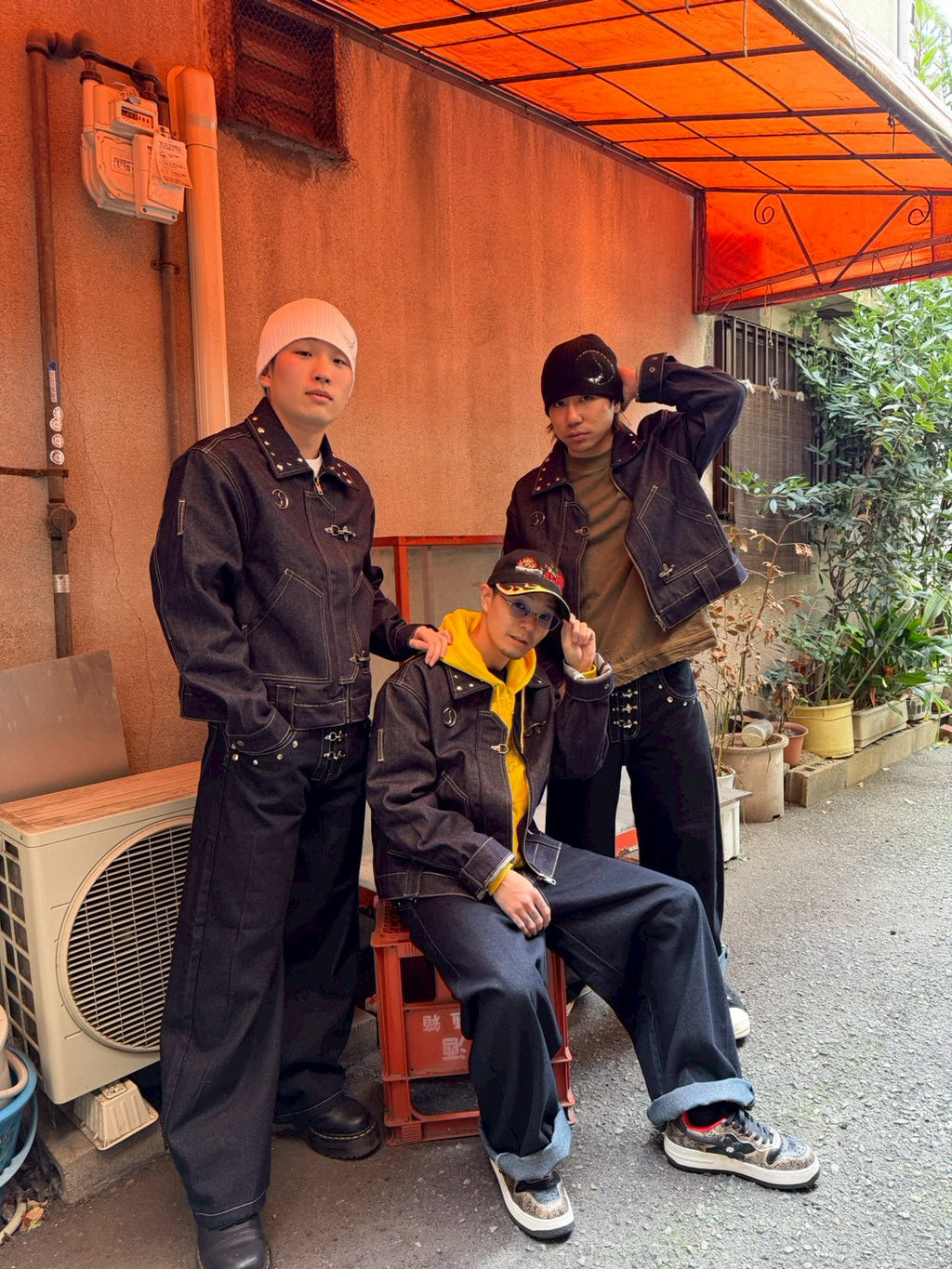 CRACK FIREMAN DENIM JACKET