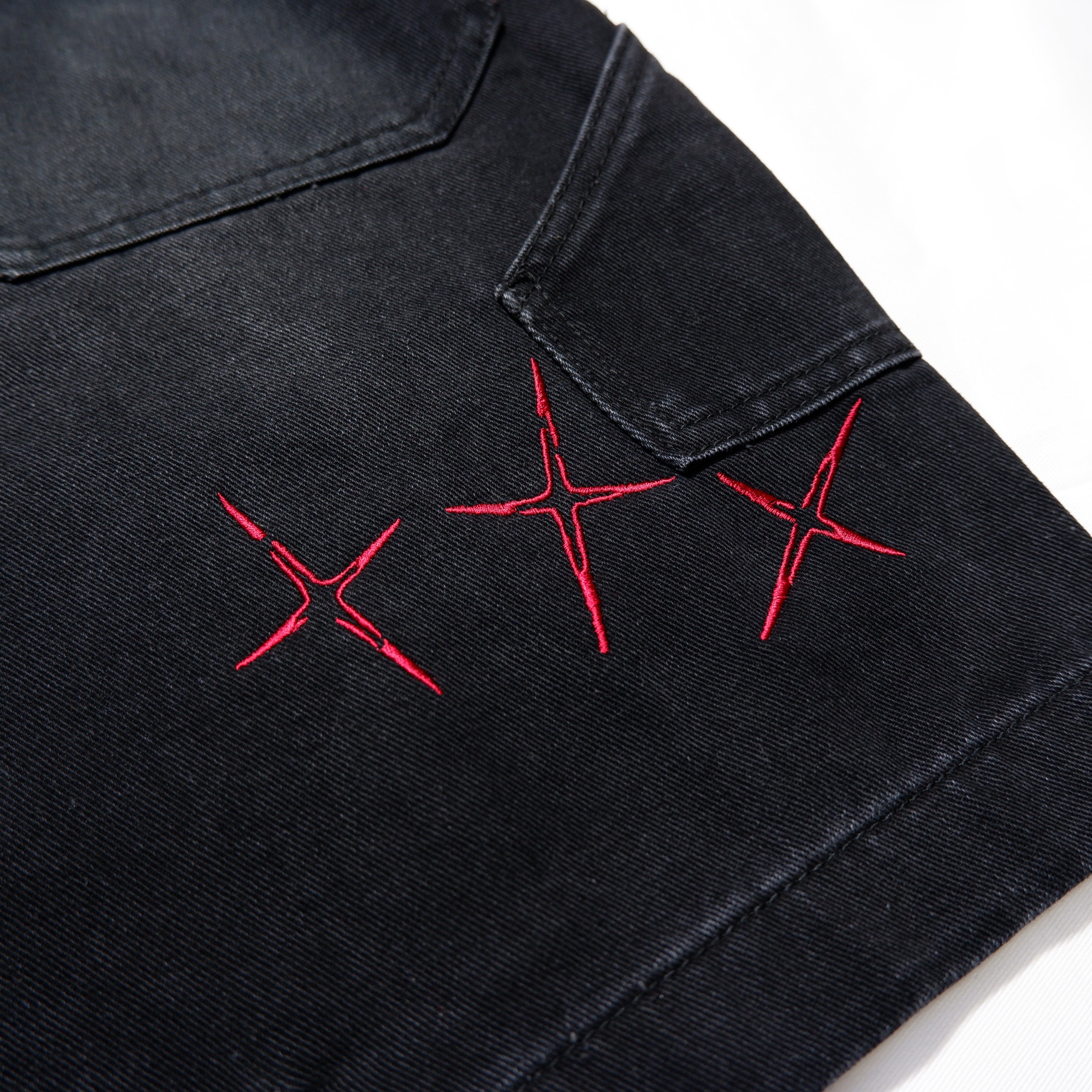 CROSS DRIP PAINTER PANTS