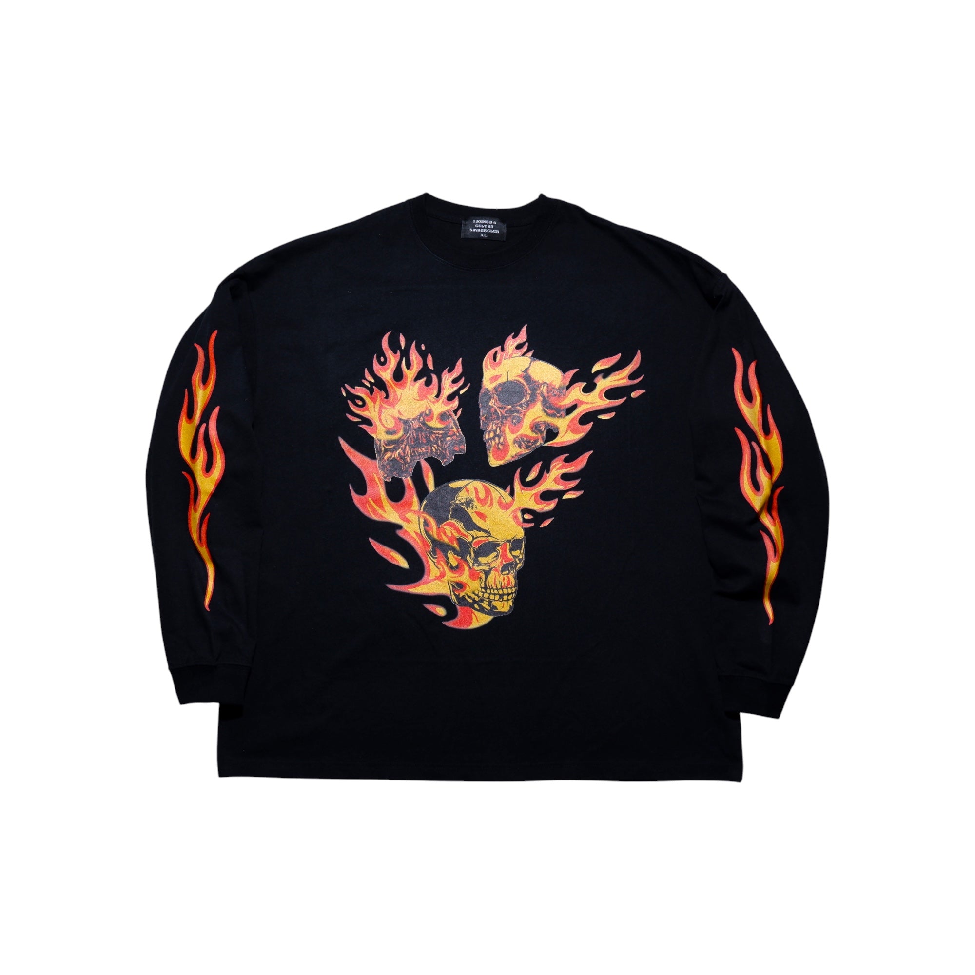 skull flame L/S TEE