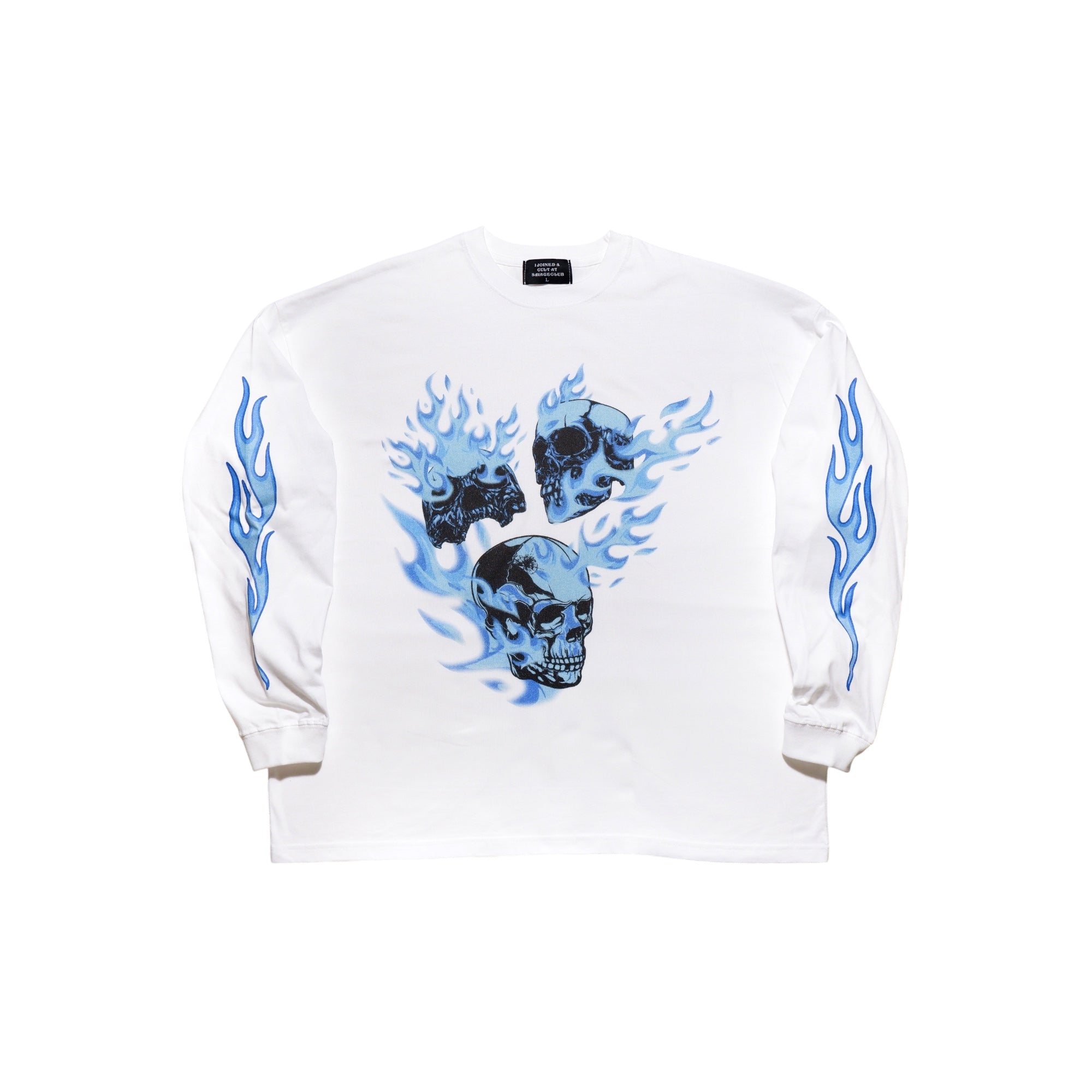 skull flame L/S TEE