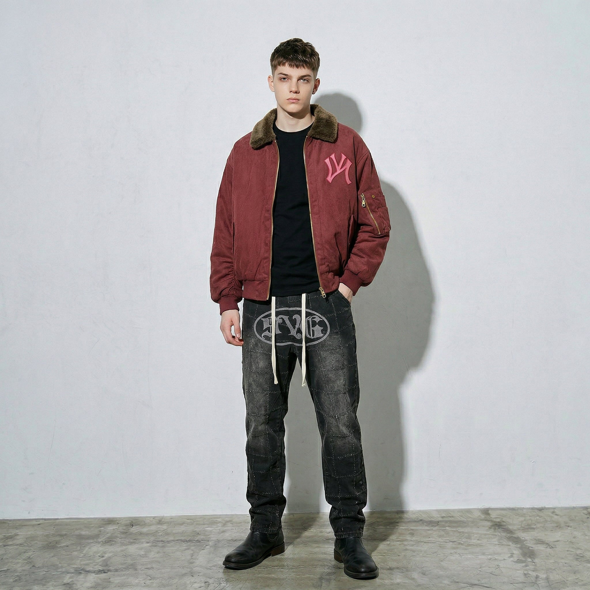 SVG NEEDLE PUNCH DENIMPANTS