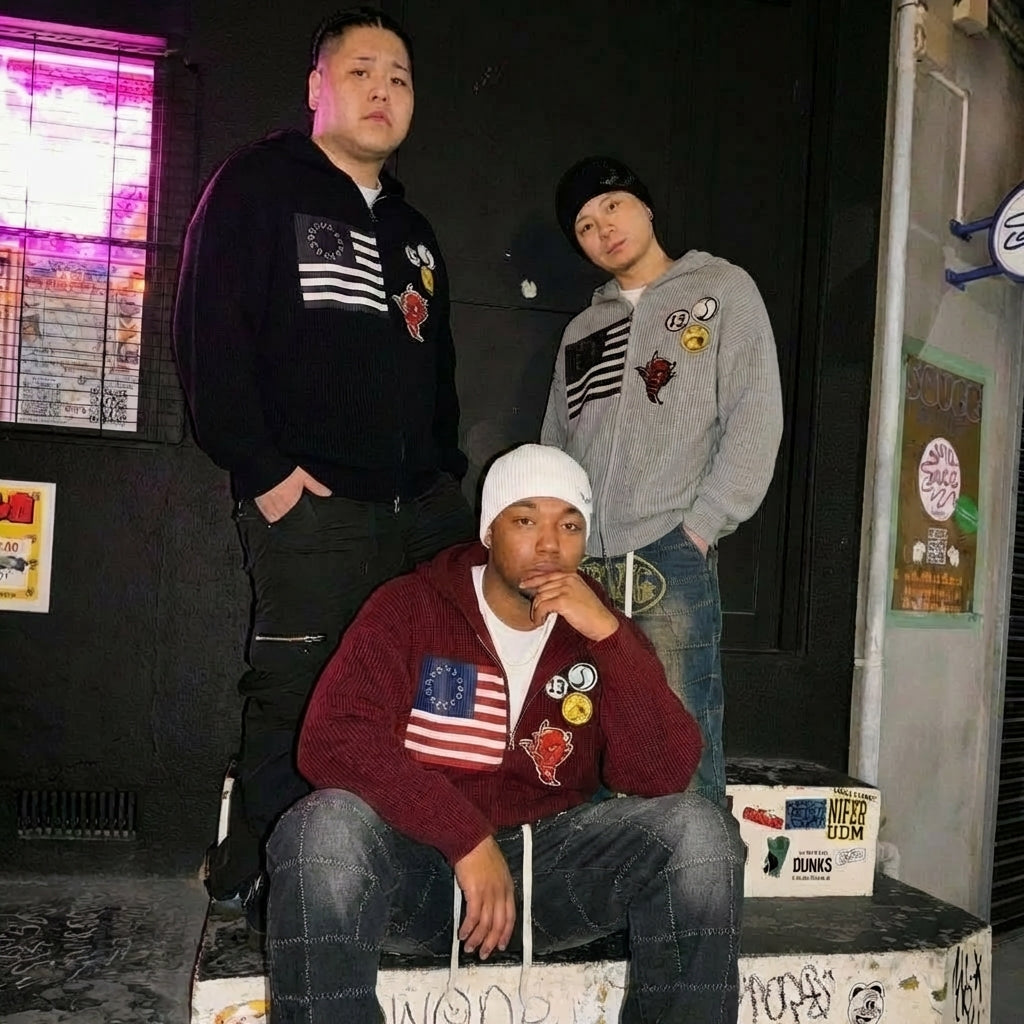 13 STATES KNIT ZIP HOODIE