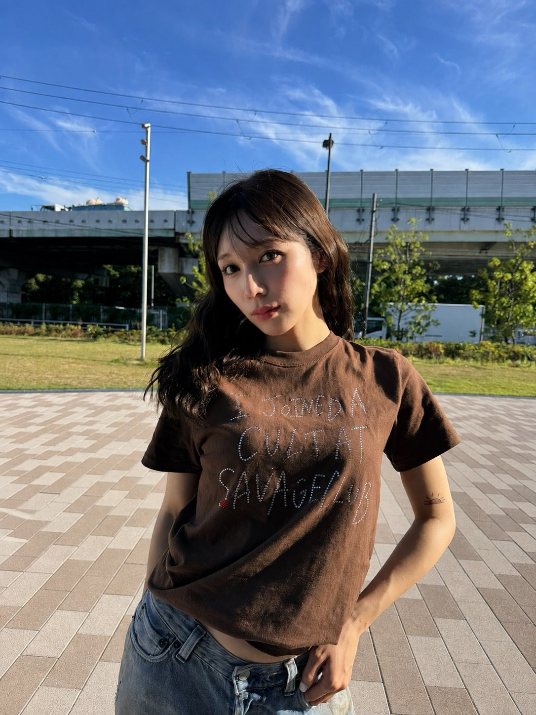 SC×古川優香 CULT STONE HANDDREW TEE