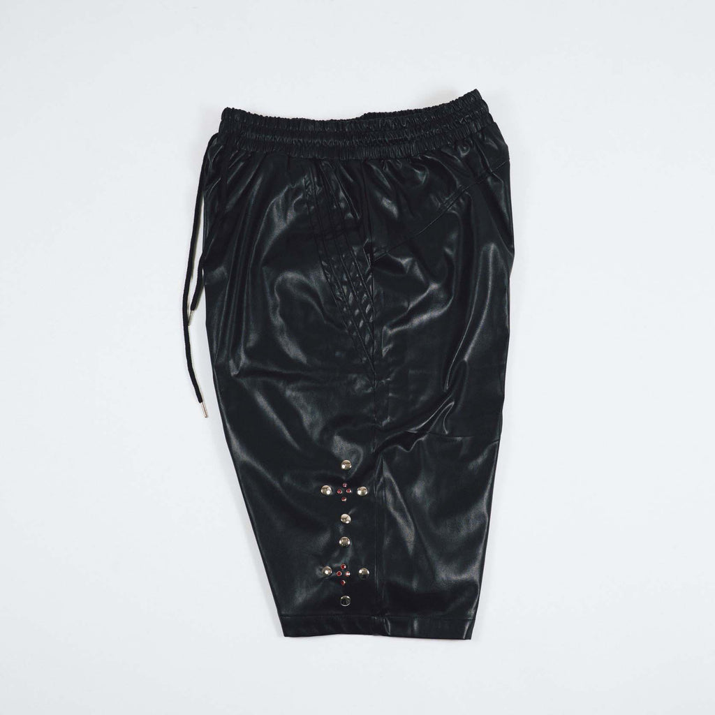 STUDS leather SHORTS