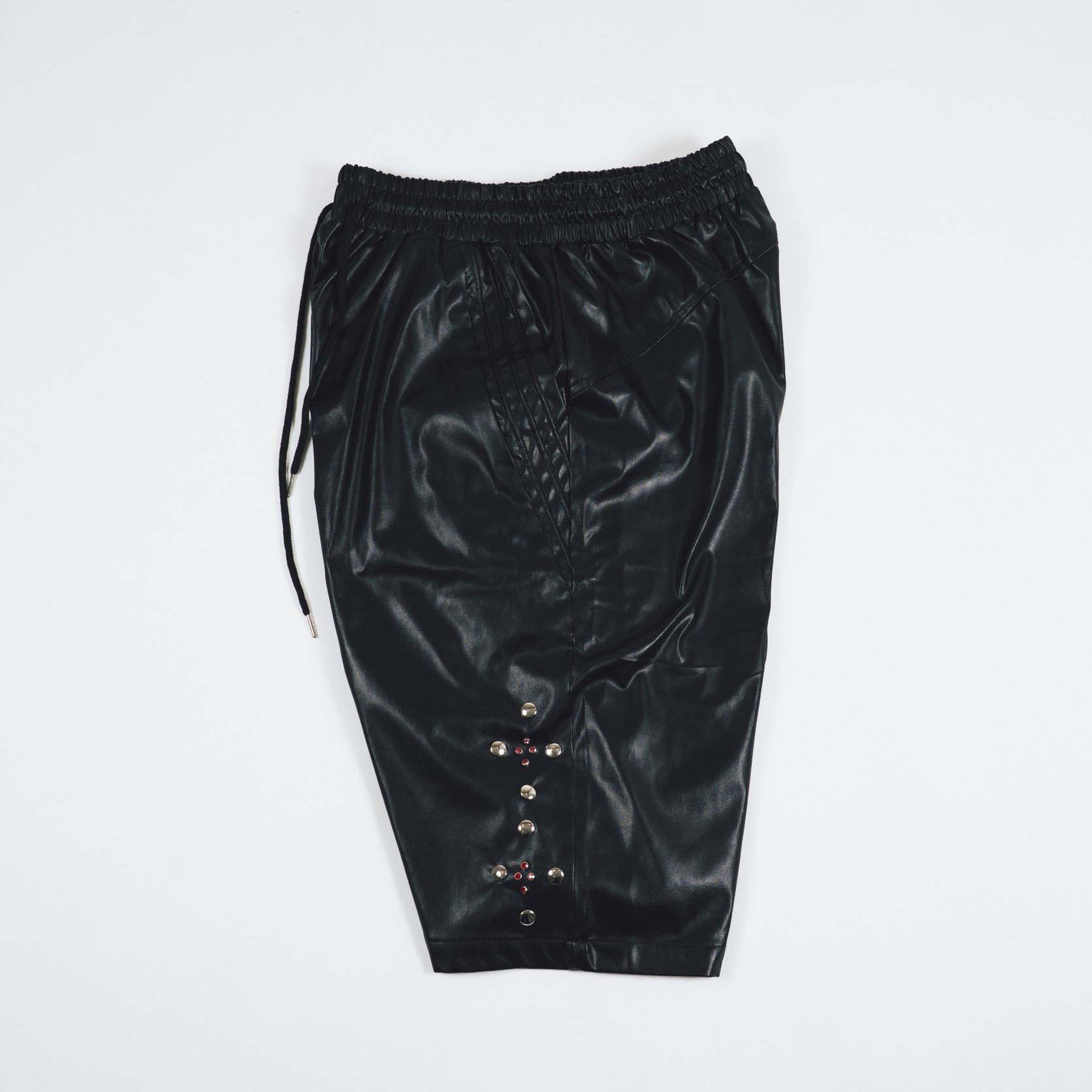 STUDS leather SHORTS