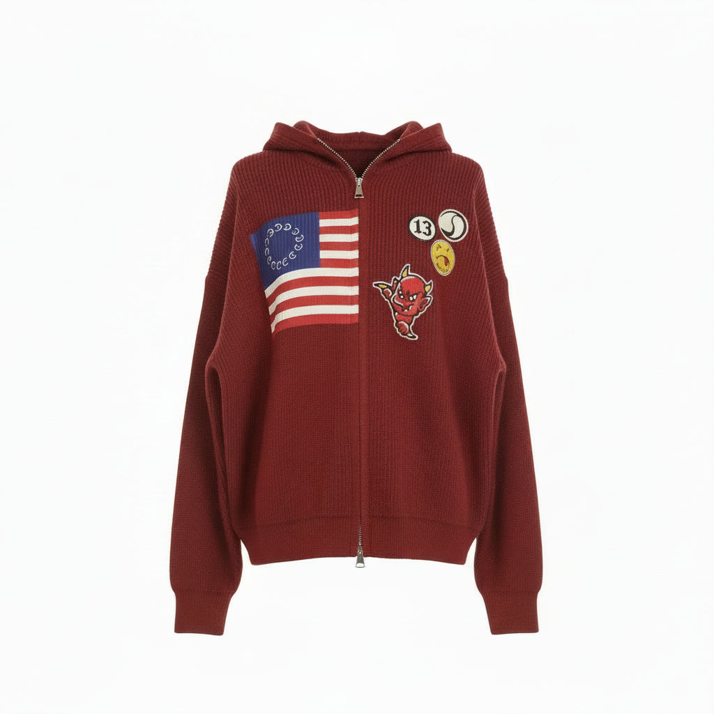 ヘイト　スカジャン　バーガンディ DELUXEWARE（デラックスウエア） DSJ-001 [50s SOUVENIA JACKET