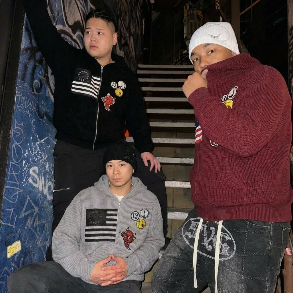 13 STATES KNIT ZIP HOODIE